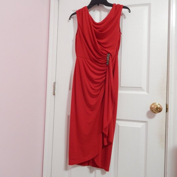 London Times Midi Dress Red - Picture 1 of 4